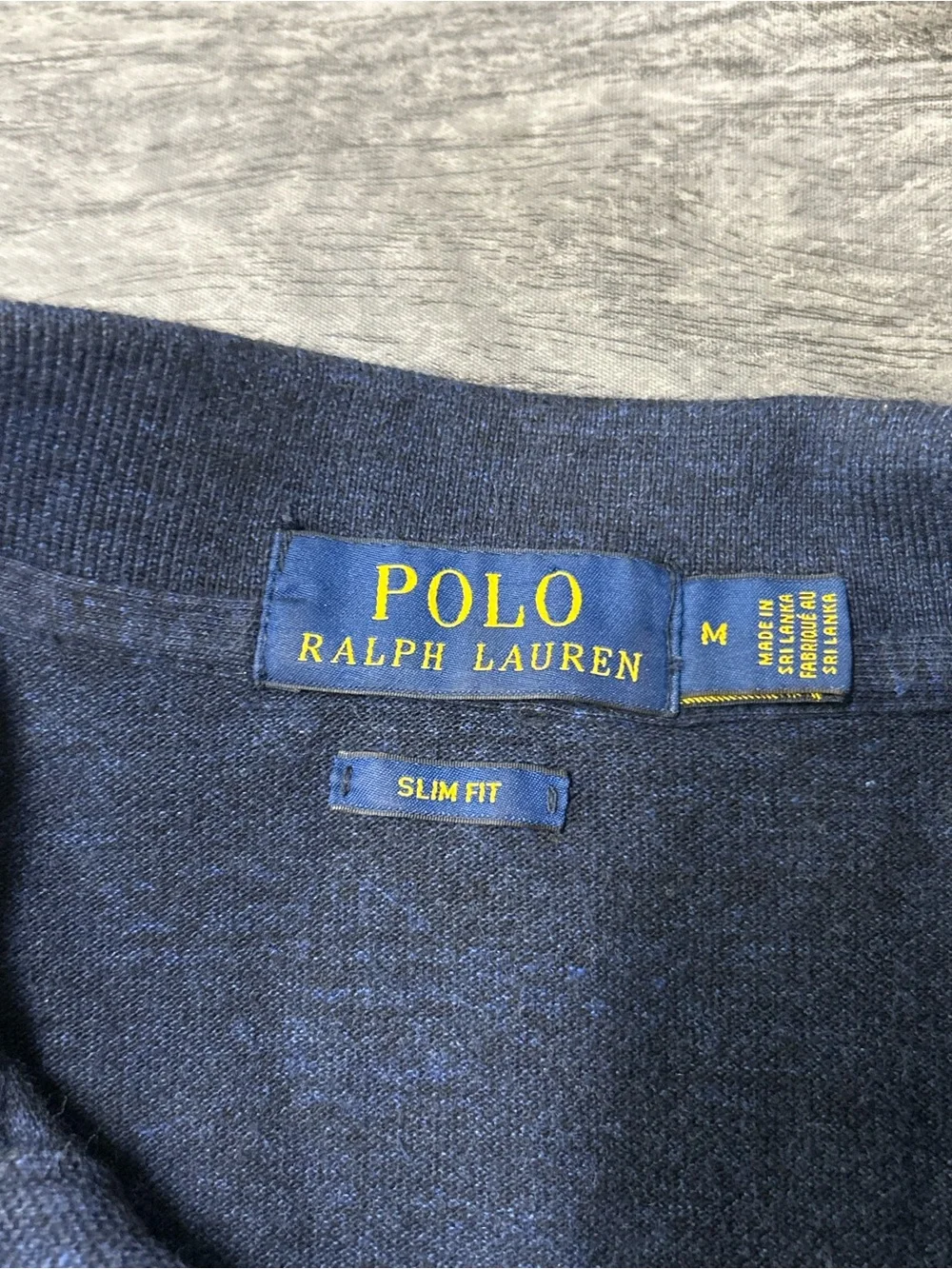 Polo Ralph Lauren Mens Slim Fit Polo Shirt Heather Blue Pony Size M